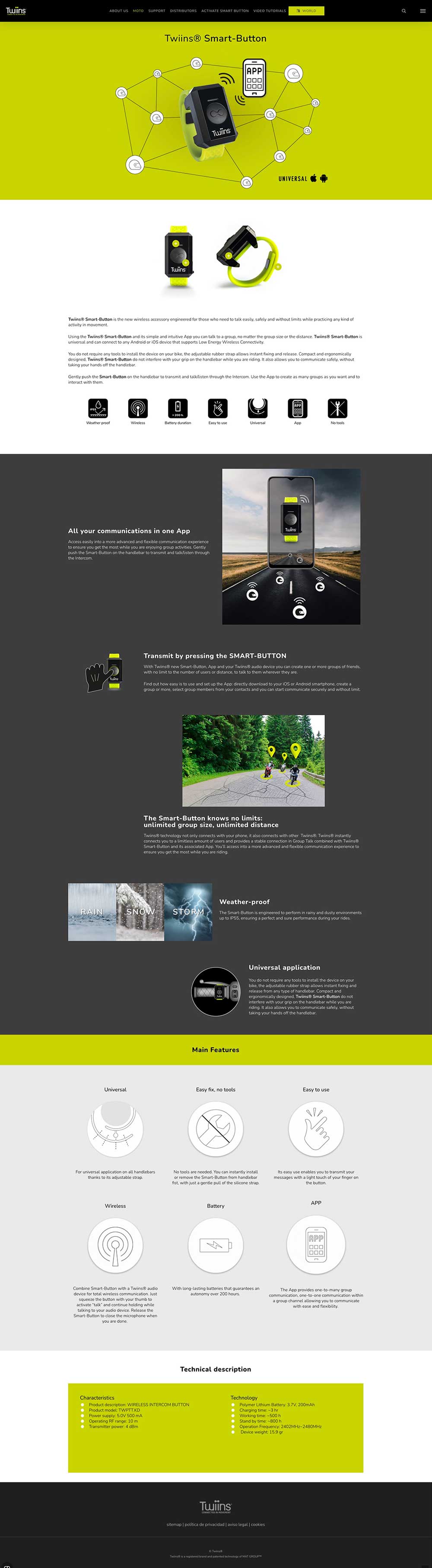 Twiins web Smart Button