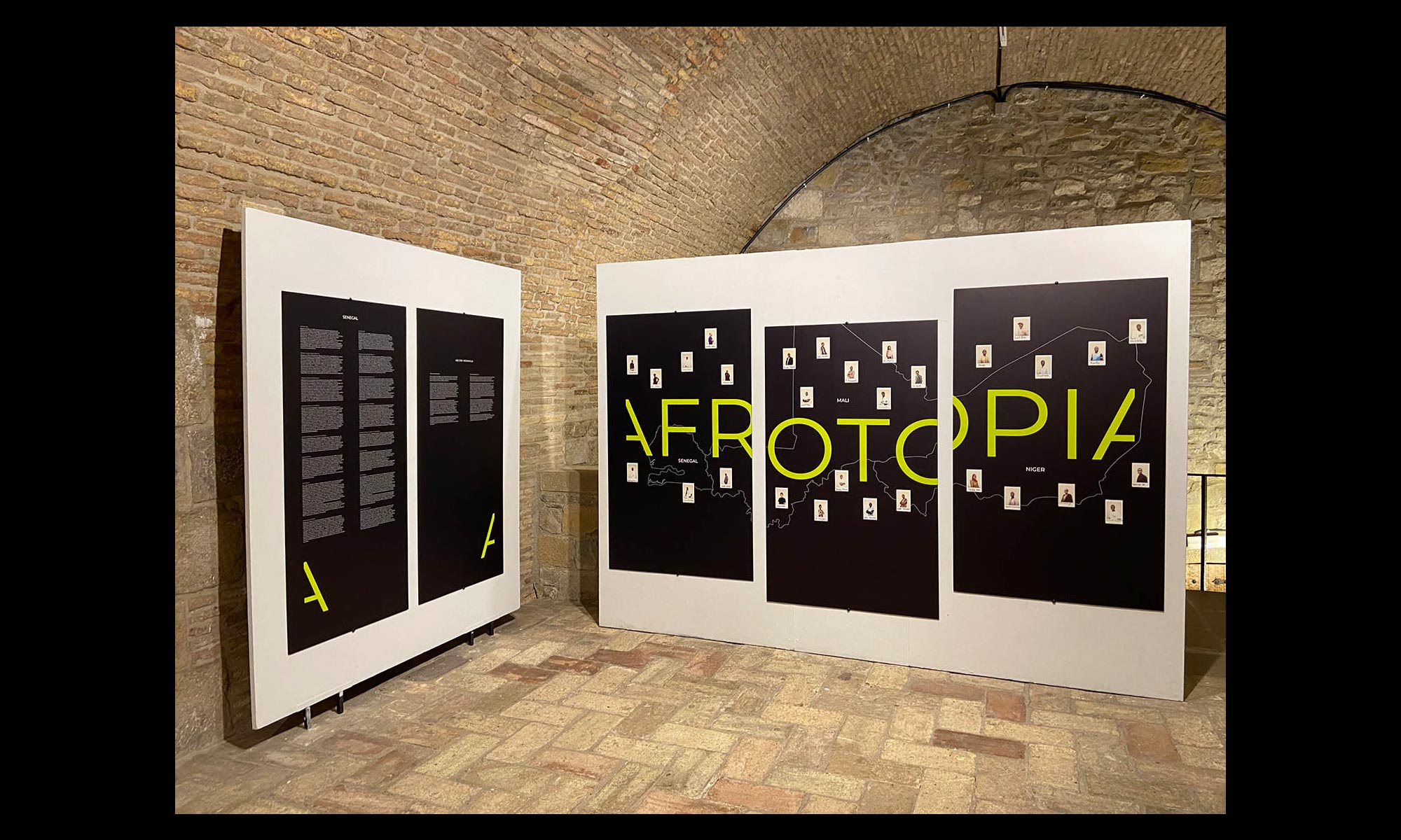 Afrotopia diseño de exposición